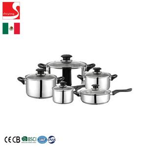 SY-Kitchenware <span class=keywords><strong>Juego</strong></span> <span class=keywords><strong>de</strong></span> Utensilios <span class=keywords><strong>de</strong></span> Cocina <span class=keywords><strong>de</strong></span> Acero Inoxidable <span class=keywords><strong>de</strong></span> 12 Piezas, Apto para Inducción, Mercado Mexicano, Mango <span class=keywords><strong>de</strong></span> Silicona, Sartén Antiadherente - Product Image 4