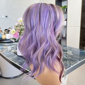Perruque Lace Front Transparente de Haute Qualité, Cheveux Naturels Ondulés Bouclés, 16 Pouces, Couleurs Arc-en-ciel, avec Baby Hair pour Femmes - Product Image 4