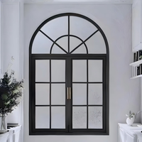 Ventanas de Aluminio con Diseño Francés a Precio de Fábrica, Ventana de Vidrio con Rejilla y Aislamiento Térmico