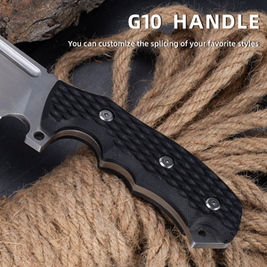 มีดพกพา Cold Edge ใบมีดสแตนเลสทรง Drop Point ด้ามจับ G10 สำหรับตั้งแคมป์และเอาตัวรอด พร้อมปลอกมีด - Product Image 5