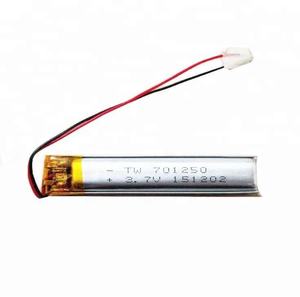 KC <span class=keywords><strong>3</strong></span>,7 V 701250 350mAh small lithium polymer battery - Product Image 1