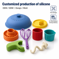 Batteur à œufs en silicone personnalisable, qualité alimentaire, avec couvercle respirant pour légumes, petit récipient, haute qualité, longue durée de vie, fabrication OEM
