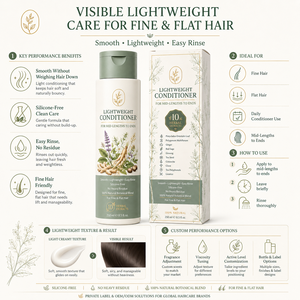 Acondicionador de Cabello Ligero Sin Silicona OEM ODM para Cabello de Longitud Media a Puntas, Fácil de Enjuagar, Marca Privada - Product Image 3