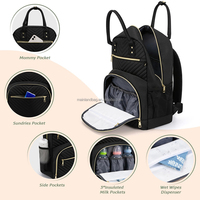 Sac à dos à langer personnalisé avec 3 poches isothermes en aluminium pour biberons, idéal pour les essentiels de bébé en voyage et en promenade