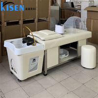 Table de lavage et de massage capillaire japonaise populaire pour spa, avec fonction vapeur, pour salon de coiffure et institut de beauté