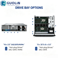Serveur en rack Dell PowerEdge R730 2U d'origine, double processeur Intel Xeon E5-2600 V4, RAM DDR4, serveur d'entreprise pour centre de données
