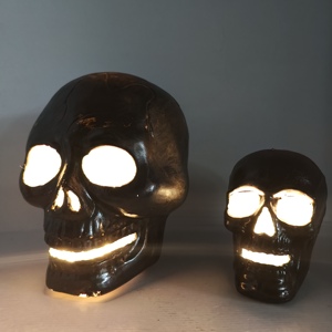 1:1 thực tế LED ánh sáng dành cho người lớn đầu người sáng đầu người Mô Hình Halloween trang trí - Product Image 2