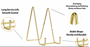 3 inch màu vàng kim loại tấm hiển thị giá vẽ đứng chủ cho hình ảnh cuốn sách và tấm trang trí - Product Image 5