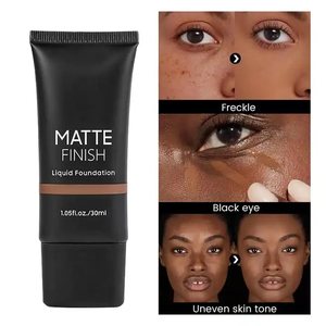 แฟนเดชั่นแต่งหน้า Matte ธรรมชาติกันน้ําฉลากส่วนตัวสําหรับผู้หญิงผิวดําของเหลวรากฐาน - Product Image 6
