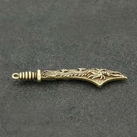 Amulette vintage en cuivre pur et épée de dragon, pendentif à collectionner d'art, vente en gros