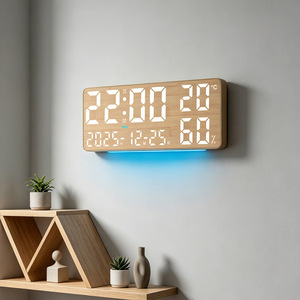 Orologio <span class=keywords><strong>da</strong></span> Parete Digitale LED <span class=keywords><strong>da</strong></span> 13,8 Pollici, Grande Display Intelligente RGB Multifunzione con Temperatura, Data e Umidità - Product Image 3