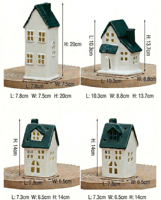 Figurine de maison nordique en céramique LED la plus vendue, décor lumineux de village, coffret cadeau, cadeau d'entreprise pour les fêtes de Noël