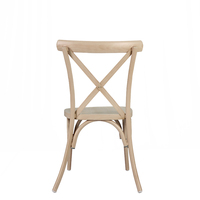 Chaise de restaurant empilable en bois grainé, style nordique simple, dossier croisé, pour événements et réceptions - Nouvelle collection