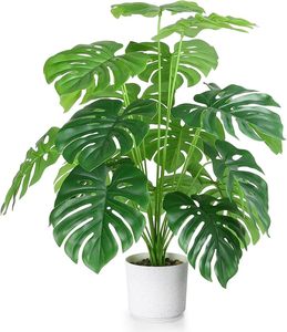Cây Monstera nhân tạo lớn, cây cọ nhiệt đới giả, cây giả trang trí trong nhà ngoài trời, văn phòng, vườn, chậu cây nhựa giả - Product Image 1