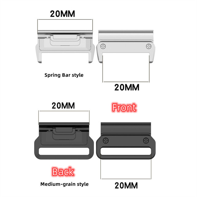 Smart Watches Accessories Stainless Steel Adapter Watch Band Strap Metal Connector for Garmin Fenix 8 47mm 51mm 43mm