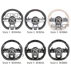 Ajustement pour Mercedes Benz classe A A200 A180 A260 A45 C63 W205 W204 C300 W222 G55 G500 ancien modèle au nouveau <span class=keywords><strong>volant</strong></span> en fibre de carbone - Product Image 4