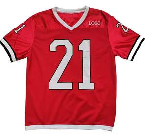 Benutzer definierte Bestseller V-Ausschnitt Sportswear Jersey Fußball trikot Sublimierte Stickerei Rugby Shirt Genähtes American Football Trikot - Product Image 2