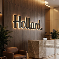 Letrero Metálico Cortado con Láser, Letrero con Logotipo Personalizado, Letreros Comerciales, Decoración para Salón de Belleza, Letreros con Logotipo 3D Retroiluminados para Pared, Letreros Comerciales para Exteriores