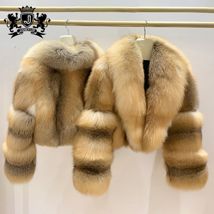 JANEFUR جاكيت فراء فاخر للنساء جاكيت فرو حقيقي قابل للتخصيص معطف ثعلب حقيقي - Product Image 1