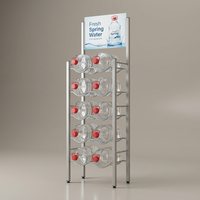 Support de rangement vertical pour seau d'eau à 5 niveaux, robuste, en acier de 1,2 mm avec revêtement en poudre époxy, gain de place, tendance 2026