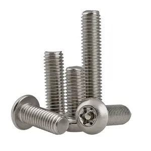 304 Stainless Steel Torx Round Pan Head With Pin Anti Theft Security Screws Six Lobe Button Head Tamper Proof Bolts