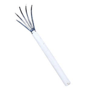 Dent profilée Râteau à griffes en acier inoxydable à 5 dents 26cm Manche en bois court Espacement uniforme pour un ratissage efficace - Product Image 1