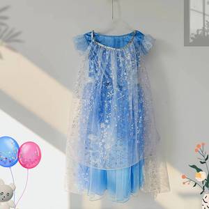 Robe de princesse bleue Elsa pour filles, magnifique robe de fête pour enfants - Product Image 3
