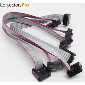 ConnectorsPro Cable plano de cinta con conector IDC de 8P y 20 cm para PC, paquete de 4, plateado con negro, 2,54 mm FC - Product Image 3