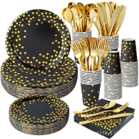 Assiettes en papier style américain gaufrées or, jetables, pour décoration de fête d'anniversaire, vente en gros du fabricant, en stock, best-seller