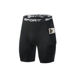Pantalones Cortos de Compresión Personalizados con Gráfico <span class=keywords><strong>BEAST</strong></span> para Hombre, de Poliéster y Spandex, Capa Base Deportiva para Gimnasio, Correr, Ciclismo, Venta al Por Mayor - Product Image 2