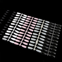240 embouts/ensemble carrés ovales pointes d'ongles vierges vernis à ongles Gel carte d'affichage tableau de couleur Nail Art Salon outils de manucure
