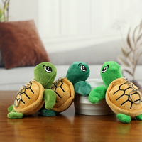 Mini porte-clés pendentif tortue de dessin animé en peluche mignonne