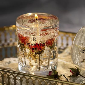 Velas Aromáticas de Gel con Flores Secas, Hechas a Mano, con Aceites Esenciales de Plantas para Aromaterapia - Product Image 5