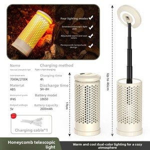Luces LED Magnéticas para Camping, Retráctiles, Recargables, de Dos Colores, Portátiles, para Tiendas de Campaña, con Clasificación IP, 5000 Horas de Duración - Product Image 2
