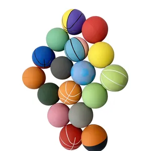 63mm/60mm/57mm High Bounce Rubber Ball With Customized Logo For Game Colorful Hollow Rubber Ball