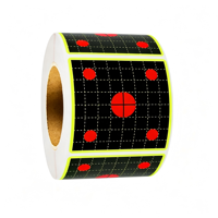 Cible de tir réactive en papier haute visibilité de 3 pouces, motif silhouette et bullseye, pour l'entraînement au tir