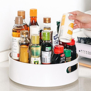Factory Wholesale Spinning Pantry Refrigerator Countertop Turntable Storage Container 360 Rotation Spice Rack Cabinet Organizer