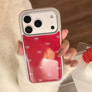 Suitable for iPhone 17 Pro Max case, premium red with gold butterfly resin hard case, full coverage, shockproof - Product Image 1