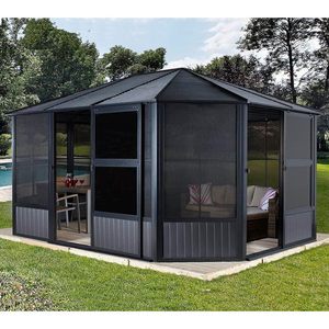 โซแจ็ก โอ๊คทอแกลอล อลูมิเนียม ขนาด 12' x 15' พร้อมกระจกนิรภัยและมุ้งกันยุง สำหรับใช้เป็นห้องอาบแดด - Product Image 2