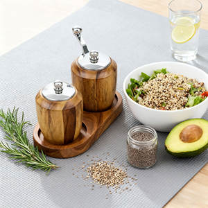 เครื่องบดพริกไทยเกลือและพริกไทยไม้แบบปรับได้สำหรับห้องครัว - Product Image 2