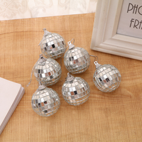 Pendentif réfléchissant laser LK en verre argenté fait main pour décoration de gâteaux, boules décoratives en mousse, Noël, anniversaire - Vente chaude