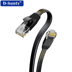 Cable Ethernet Cat 6 32AWG de Cobre Desnudo, Cable de Conexión Cat6 Rj45 8p8c de 4 Pares, Cable de Red Plano con Cubierta de PVC Blanca y Negra - Product Image 5
