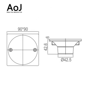 Estilo de alta resistencia, tamaño de 90x90mm, cubierta de drenaje de suelo cuadrado, escurridor de rejilla de residuos de suelo de balcón <span class=keywords><strong>decorativo</strong></span> - Product Image 2