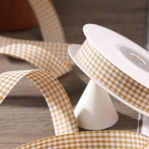 <b>Wired</b> Edge Checkered <b>Ribbon</b> Sturdy Lattice <b>Ribbon</b> For Wreath Making Chair Sash Wedding Decor - Product Image 6