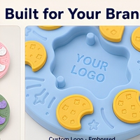 Jouet interactif pour chien, Famipet, distributeur de friandises, plateau d'alimentation interactif avec 6 curseurs en forme de lune, labyrinthe étoilé
