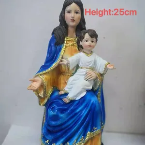 Polyresin Indoor Blessed Mother Religious Virgin Mary Statue, Our Lady of the Guardian
