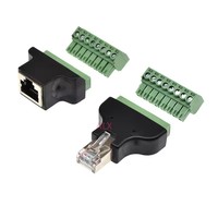 Adaptateur RJ45 de haute qualité vers borne à vis, connecteur RJ45 mâle/femelle à 8 broches, séparateur RJ45 pour accessoires CCTV DVR