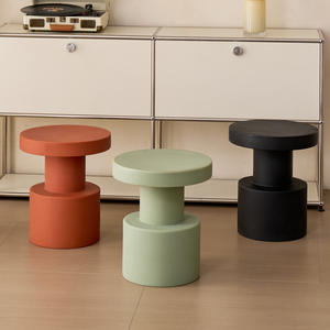 Taburete Redondo Moderno, Mesa Auxiliar Pequeña, Diseño Ecológico para el Hogar, Sala de Estar, Uso Infantil y Adulto - Product Image 4