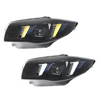 Ensemble de phares projecteurs LED bicolores carrés F88, phare avant modifié pour Série 1 E87 2004-2012 6000K 12V