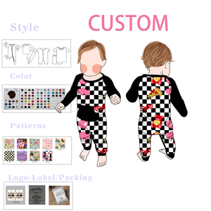 すぐに発送できる竹製パジャマミステリーボックス、キャラクタープリントベビーパジャマ、竹製卸売RTSブラインドボックス - Product Image 1